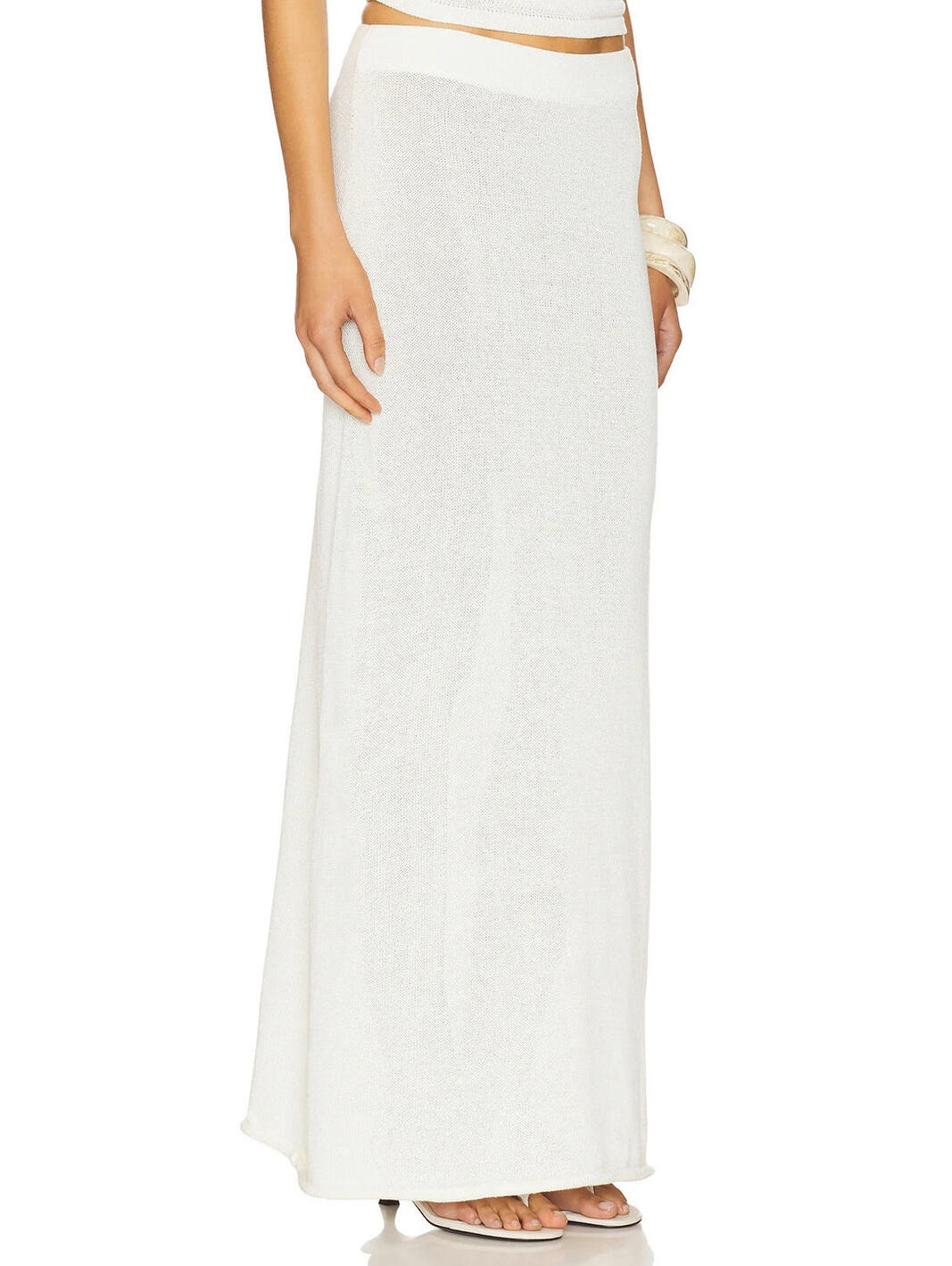 Sndys Cali Maxi Skirt Off White Size Xs Nwt